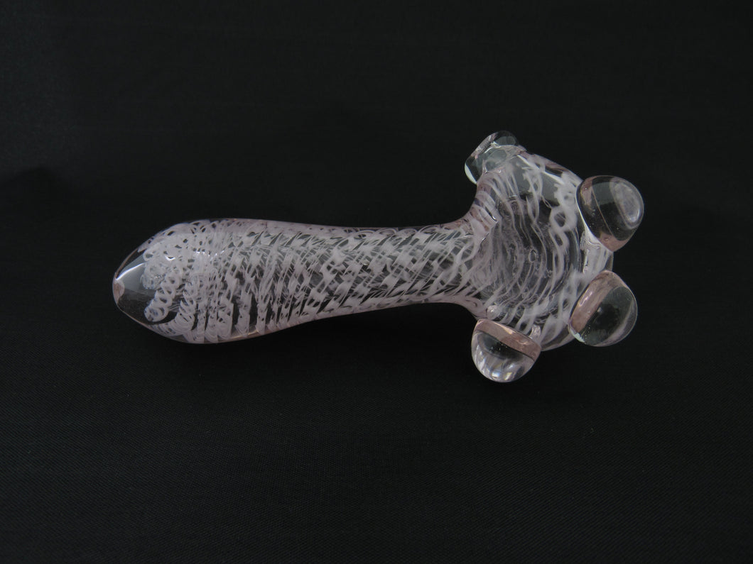 Clear/White DNA Tech Spoon Pipe