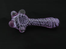 Load image into Gallery viewer, Clear/Lilac DNA tech Spoon Pipe