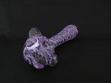 Load image into Gallery viewer, Clear/Lilac DNA tech Spoon Pipe