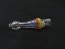 Load image into Gallery viewer, Clear Chillum With Rasta Bands