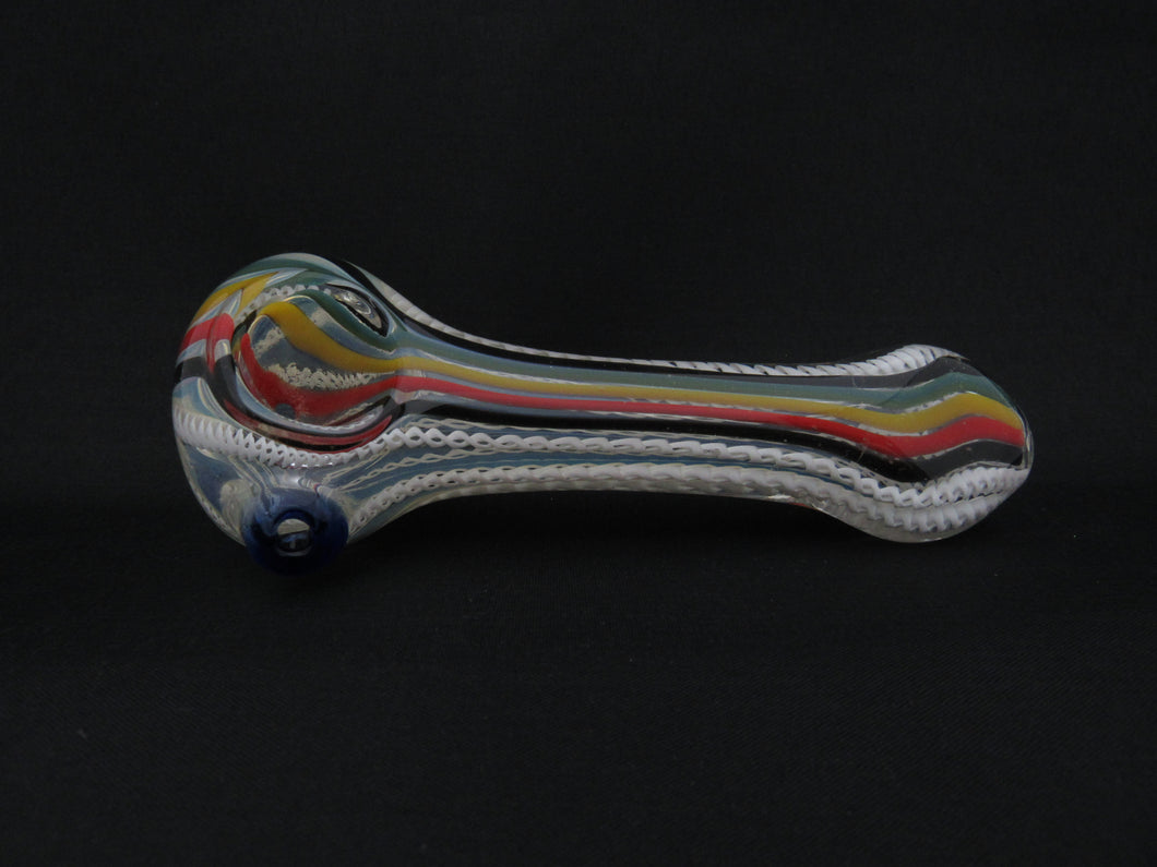 White Multi Streak Spoon