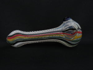 White Multi Streak Spoon