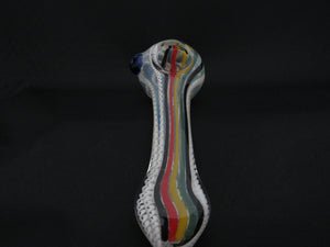 White Multi Streak Spoon