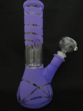 Load image into Gallery viewer, Matte purple mini bubbler with single perk. 7.4 oz 8 in