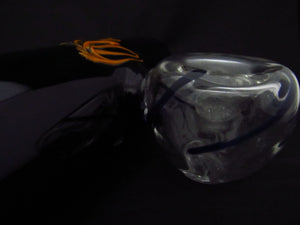 Black and orange steam roller style side bowl