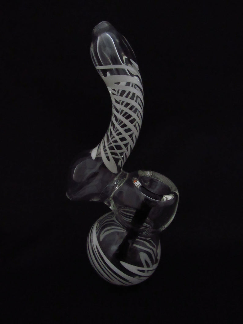 Clear and White Bubbler