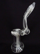 Load image into Gallery viewer, Clear Bubbler With White Stripes