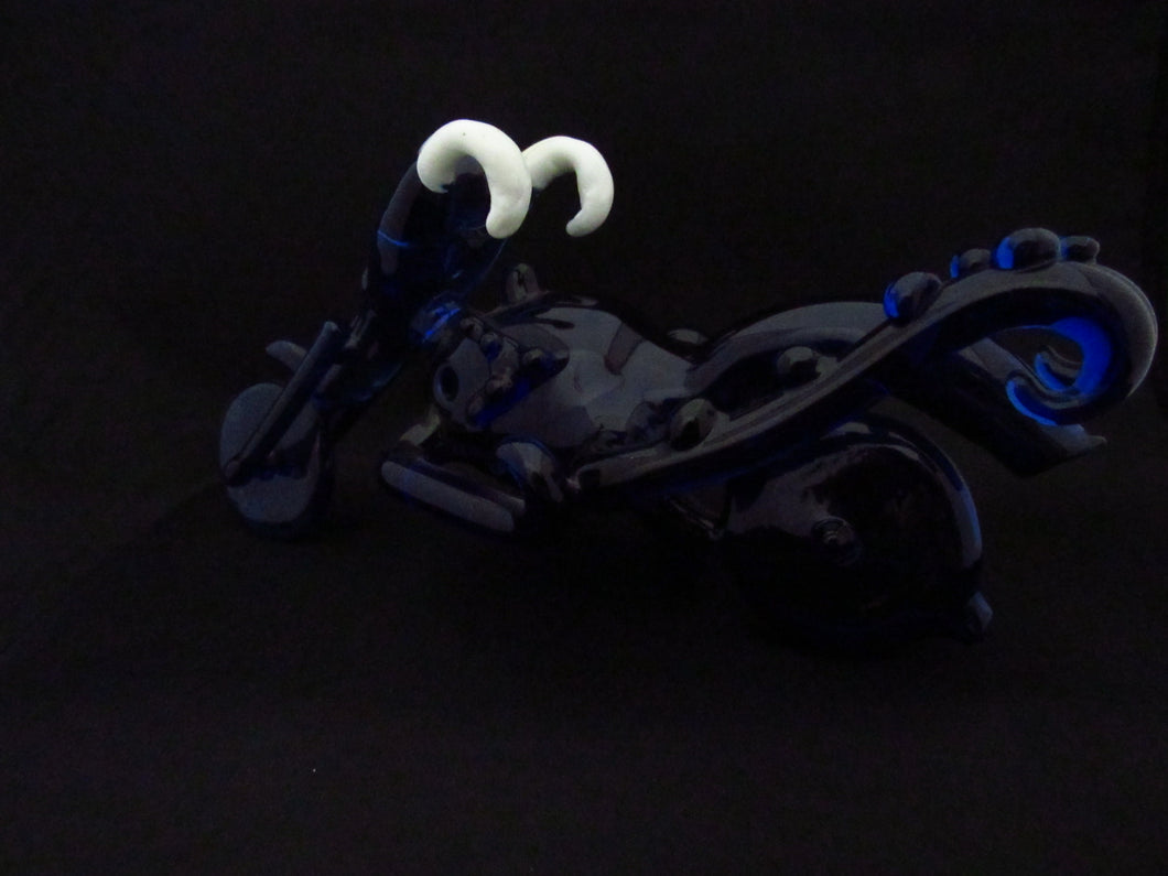 Blue Motorcycle Pipe