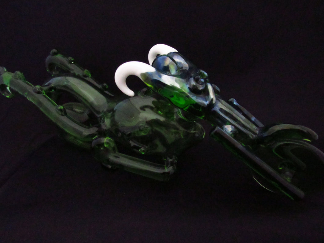 Green Motorcycle Pipe