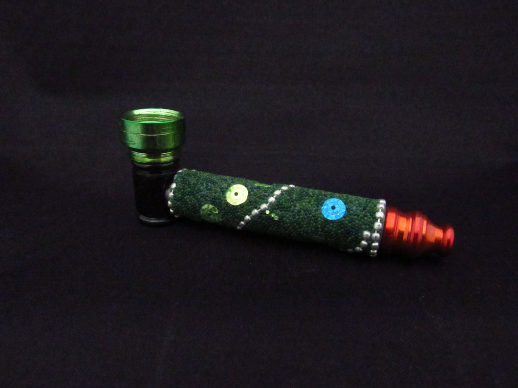 259 green sparkle pipe & pink one