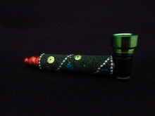 Load image into Gallery viewer, 259 green sparkle pipe &amp; pink one